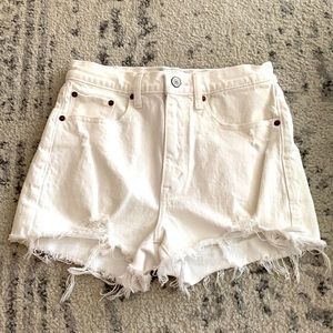 White denim shorts